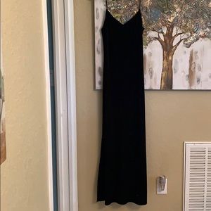 Long Black  backless velvet dress by Niki